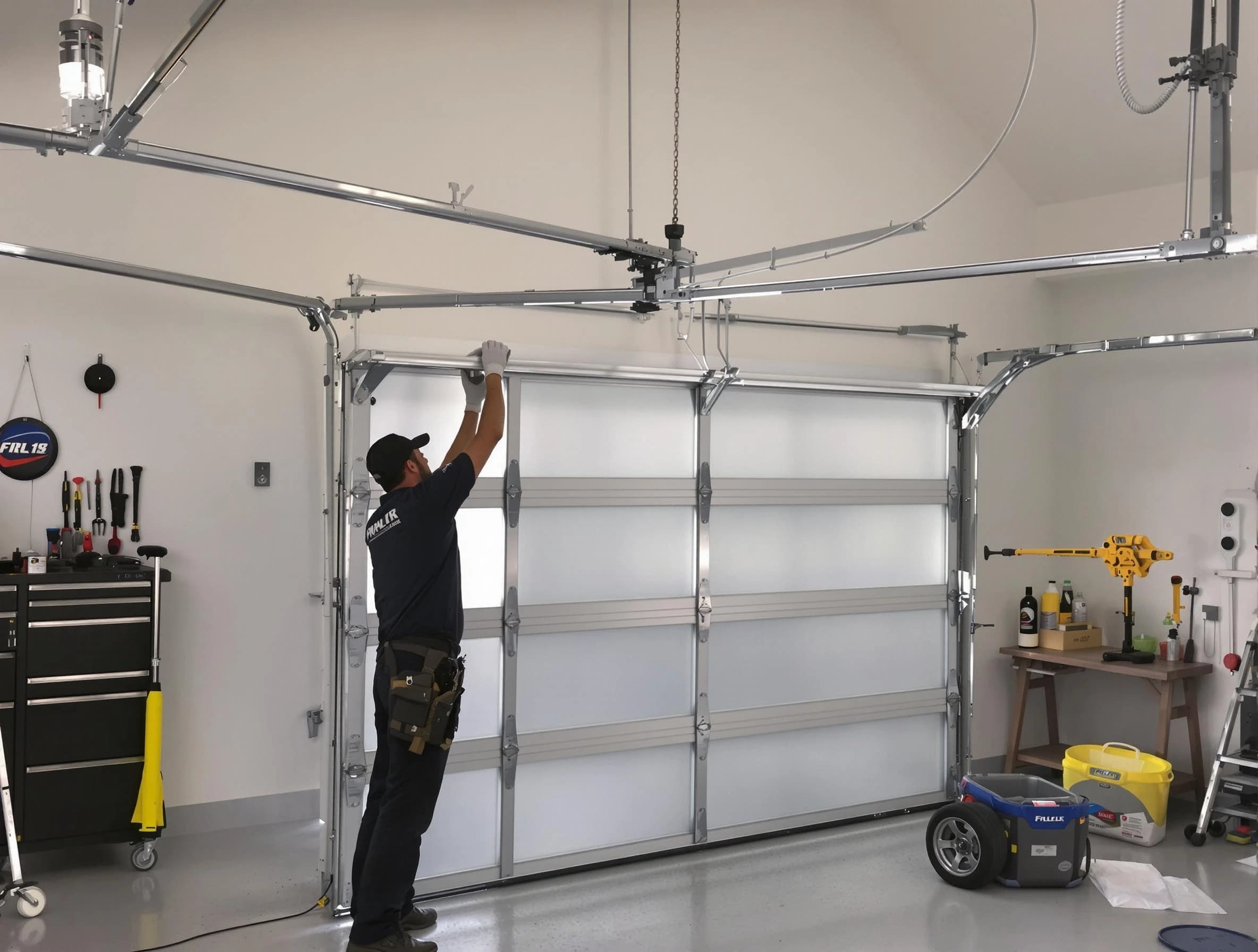 Hackensack Garage Door Repair certified team performing precision garage door installation in Hackensack