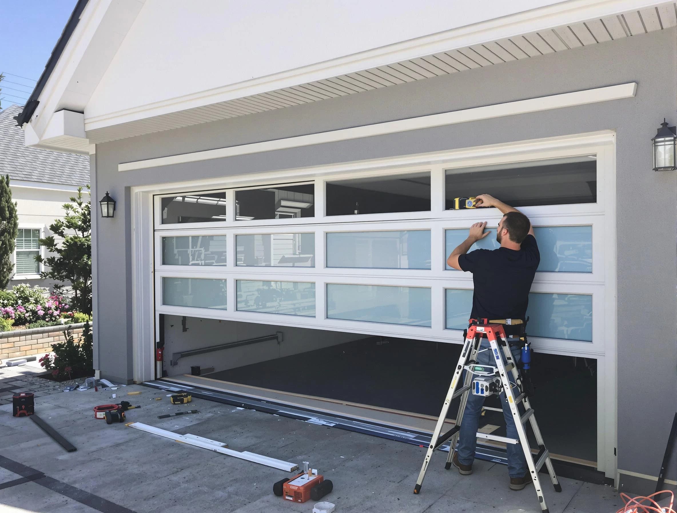 Hackensack Garage Door Repair team performing garage door replacement in Hackensack