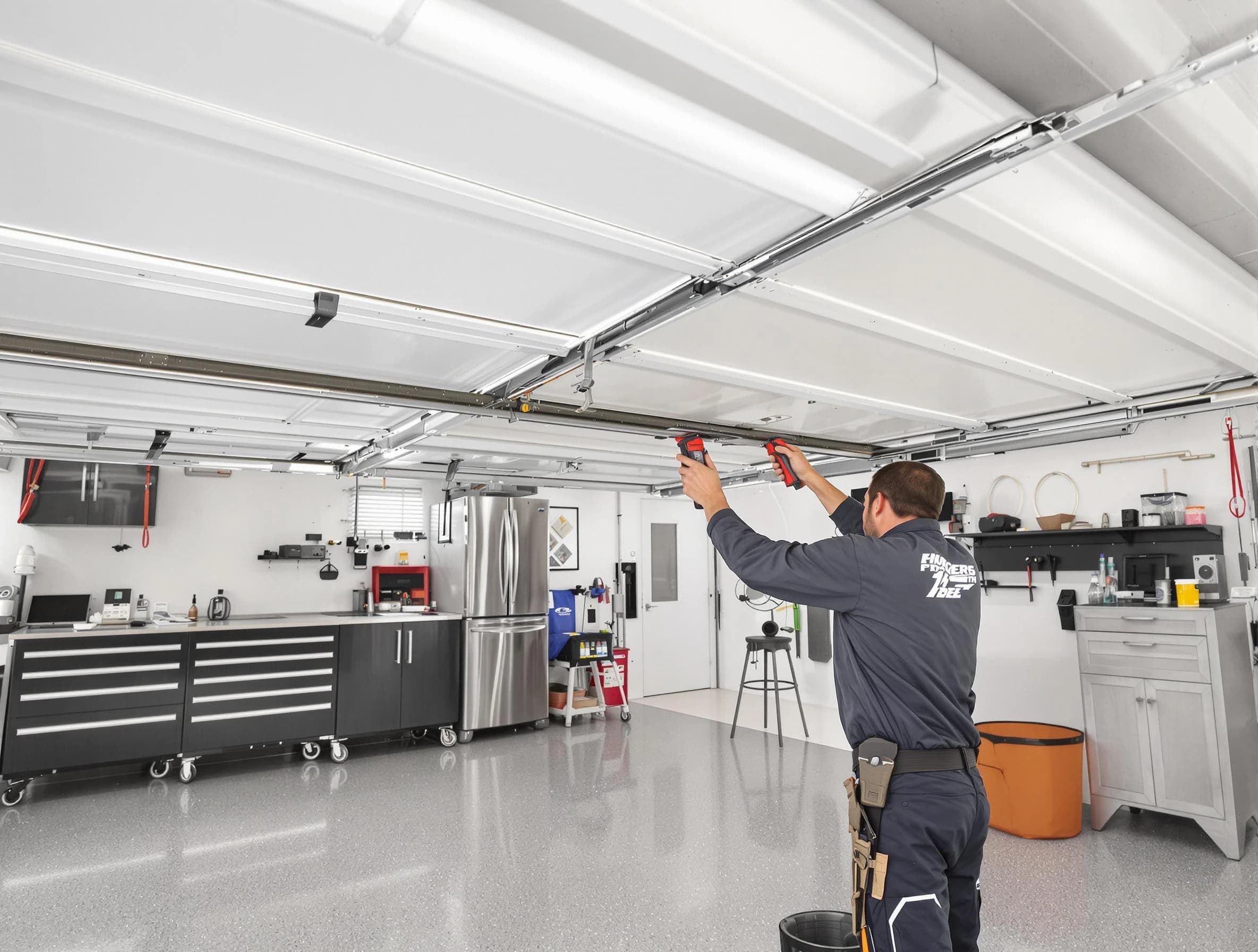 Overhead garage door repair service by Hackensack Garage Door Repair in Hackensack