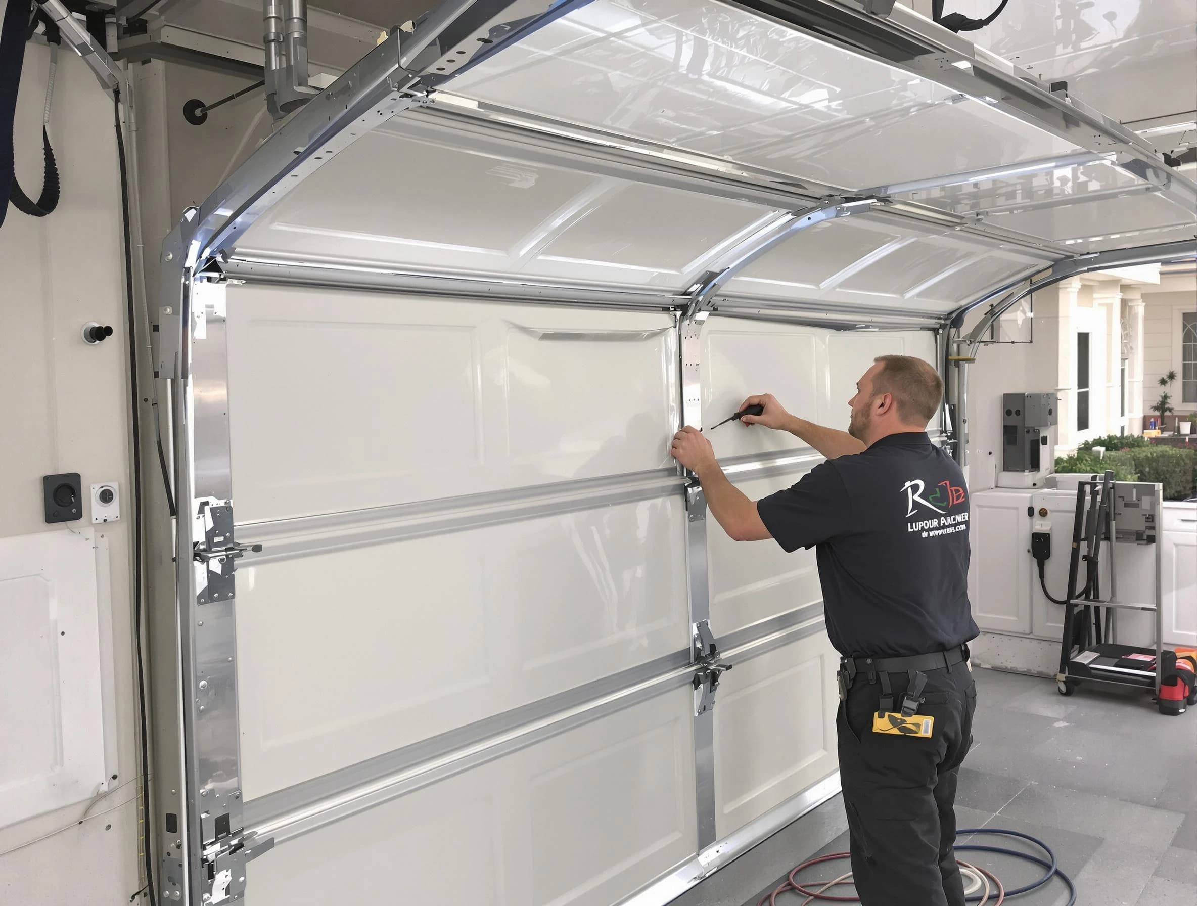 Hackensack Garage Door Repair professional performing panel repair in Hackensack