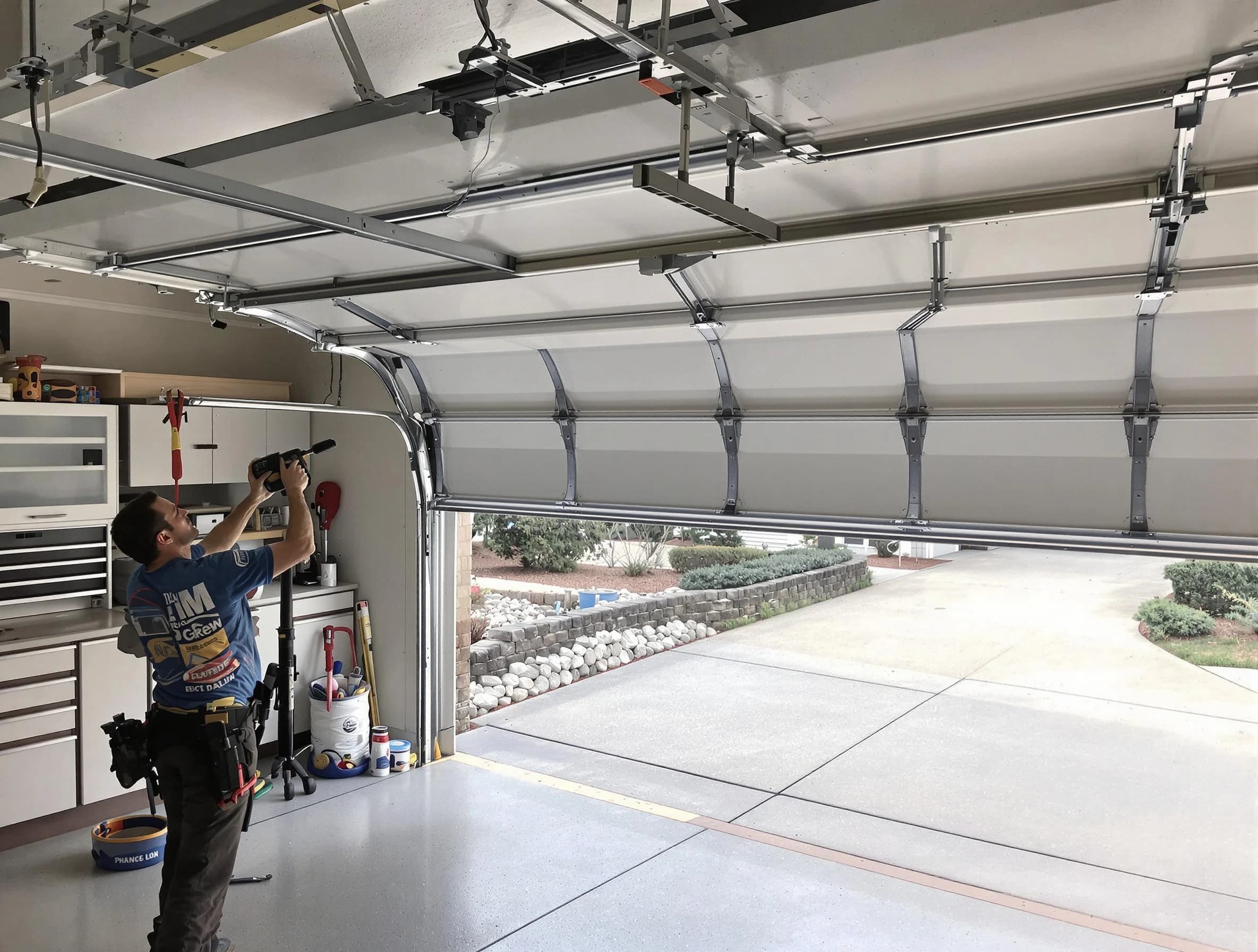 Garage door track repair service by Hackensack Garage Door Repair in Hackensack