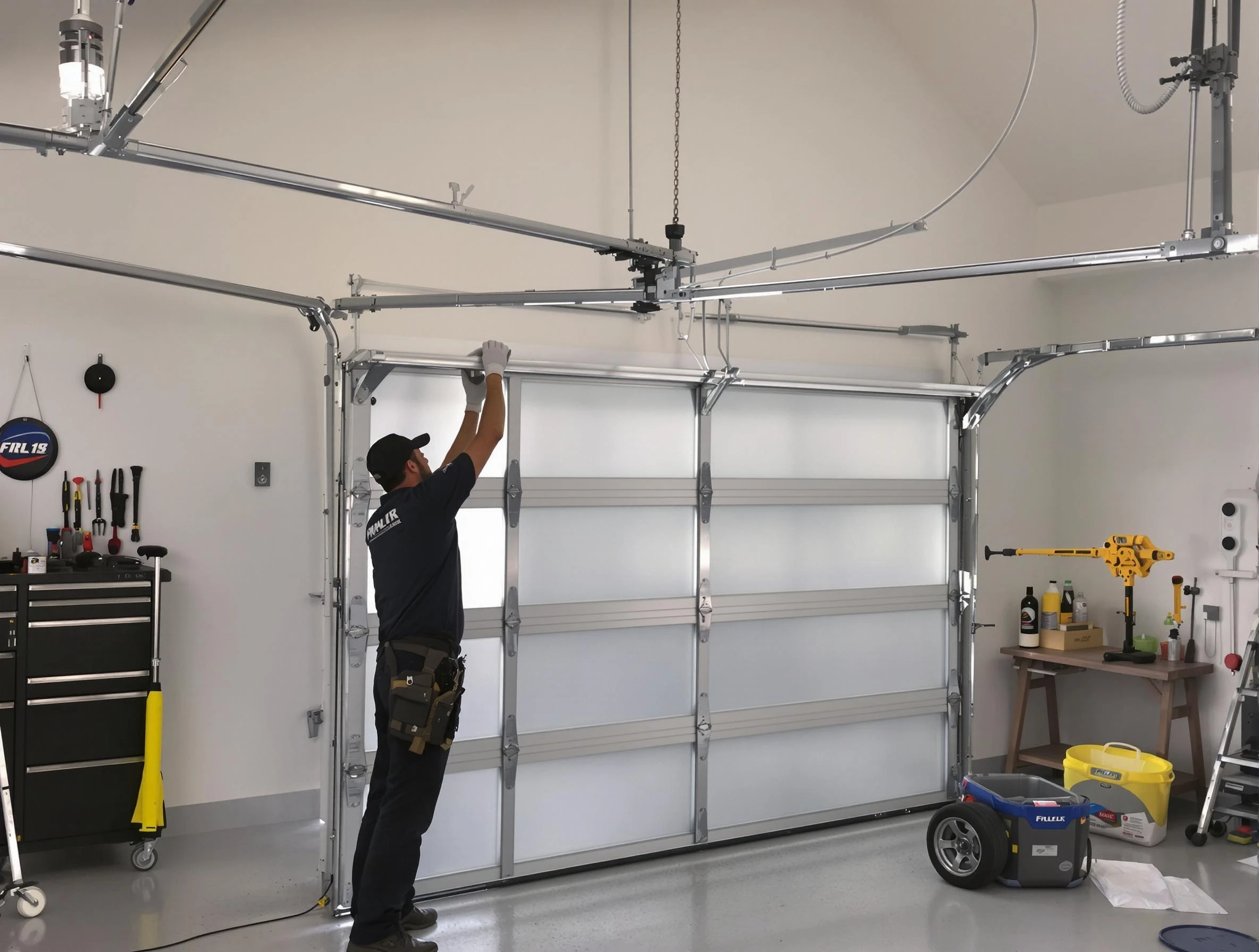 Hackensack Garage Door Repair certified team performing precision garage door installation in Hackensack