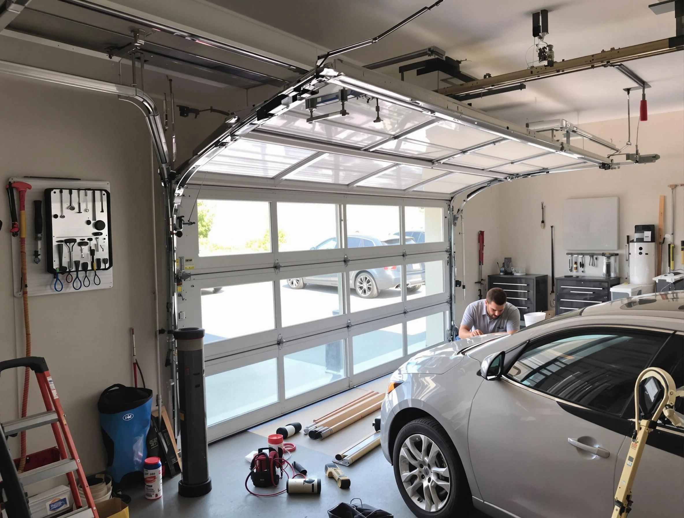 Garage door noise reduction service by Hackensack Garage Door Repair in Hackensack